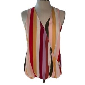 Label Rachel Rachel Roy blouse sleeveless V-neckline fitted bottom Sz small NWT